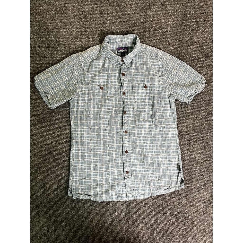 Patagonia Shirt Men's S Multicolor Plaid Cotton Short Sleeve Collared Button-Up